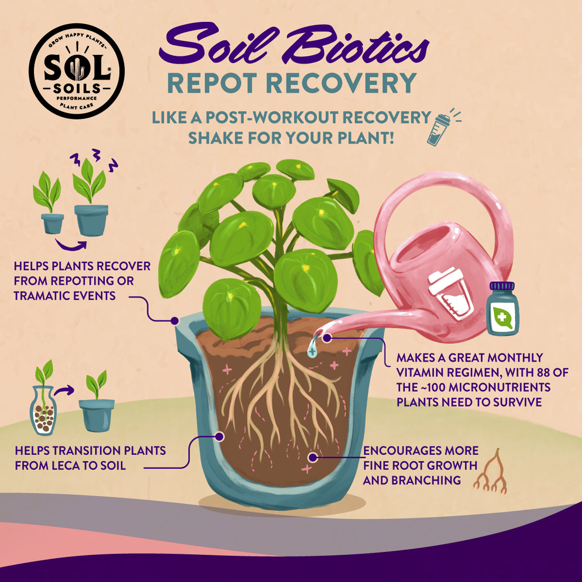 Wholesale Partner: Sol Soil - Sol Biotics - Repot Recovery