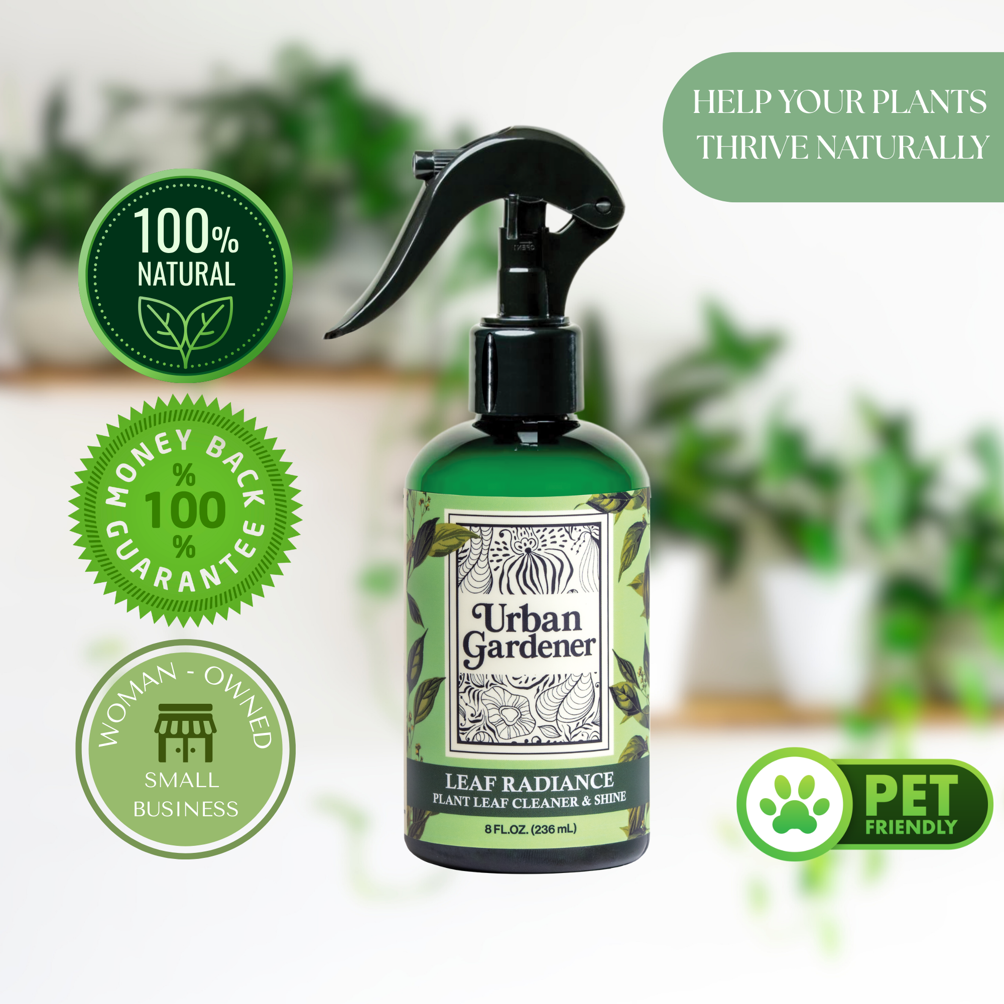Wholesale Partner: Urban Gardener - Leaf Radiance - Cleaner, Conditioner, Shine