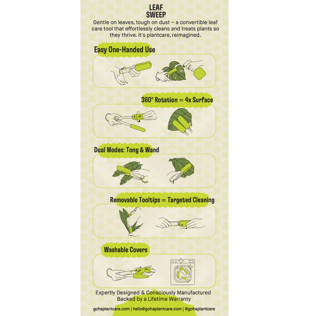 Plant Parent Bundle: Leaf Sweep™ Starter Kit + 1 x Pair Dusting/Combo Cover Refills