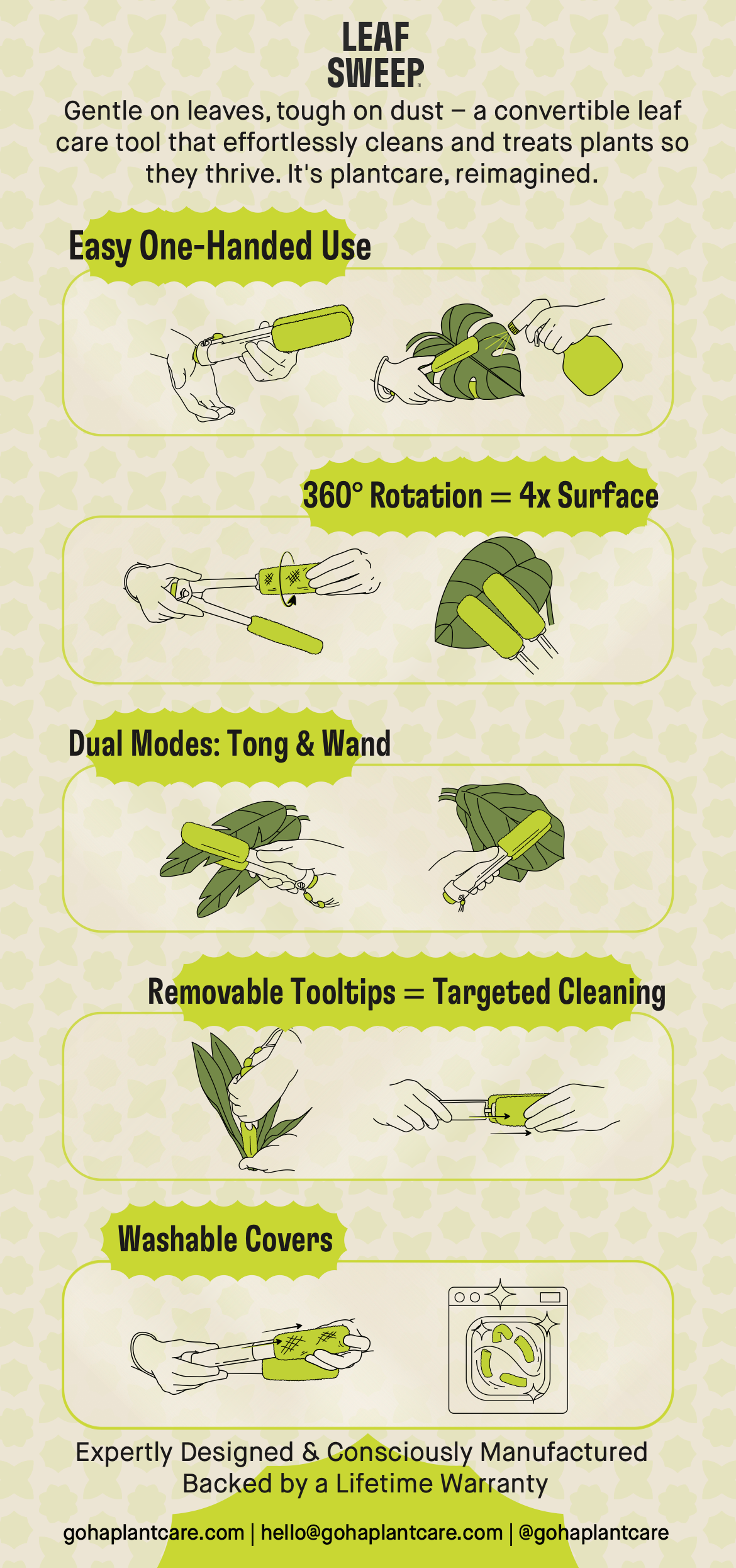 Leaf Sweep™ Plant Cleaning Tool - Starter Kit
