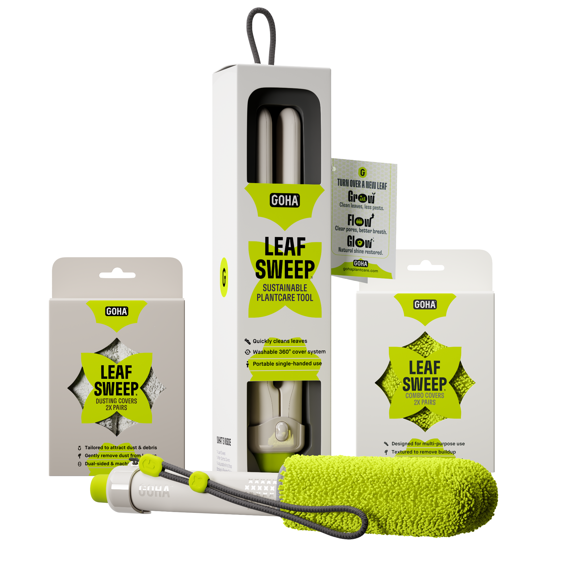 Plant Lover Bundle: Leaf Sweep™ Starter Kit + 2 x Pairs Dusting/Combo Cover Refills