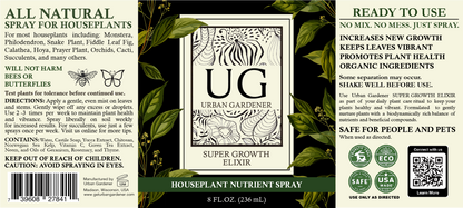Wholesale Partner: Urban Gardener - Super Growth Elixir - Total Plant Health Spray